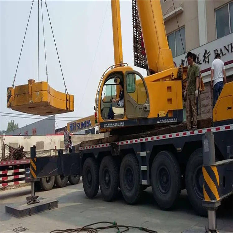 德州当地吊车出租|机器吊装|75吨|工厂搬迁服务